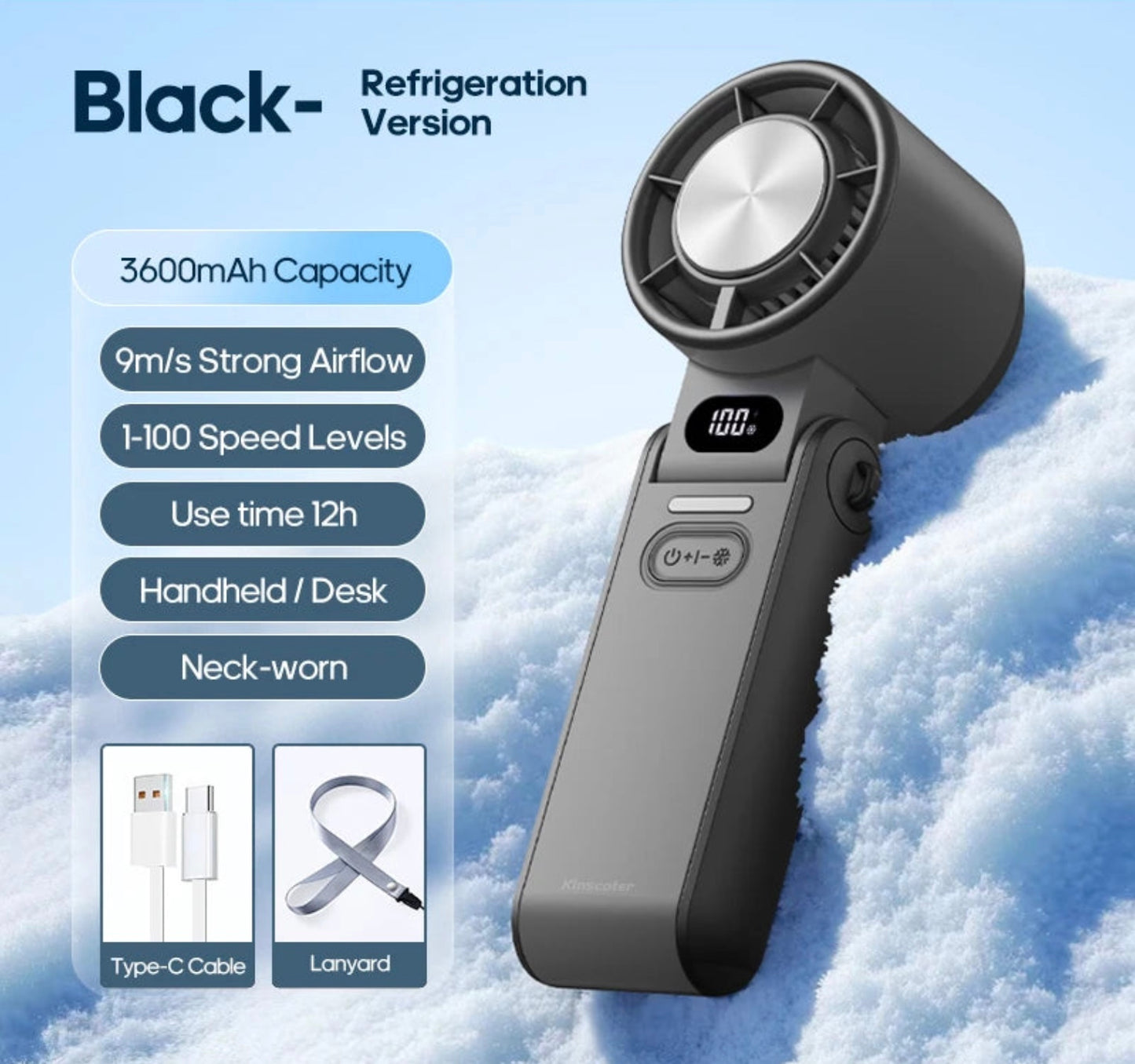 AirBreeze portable handheld fan