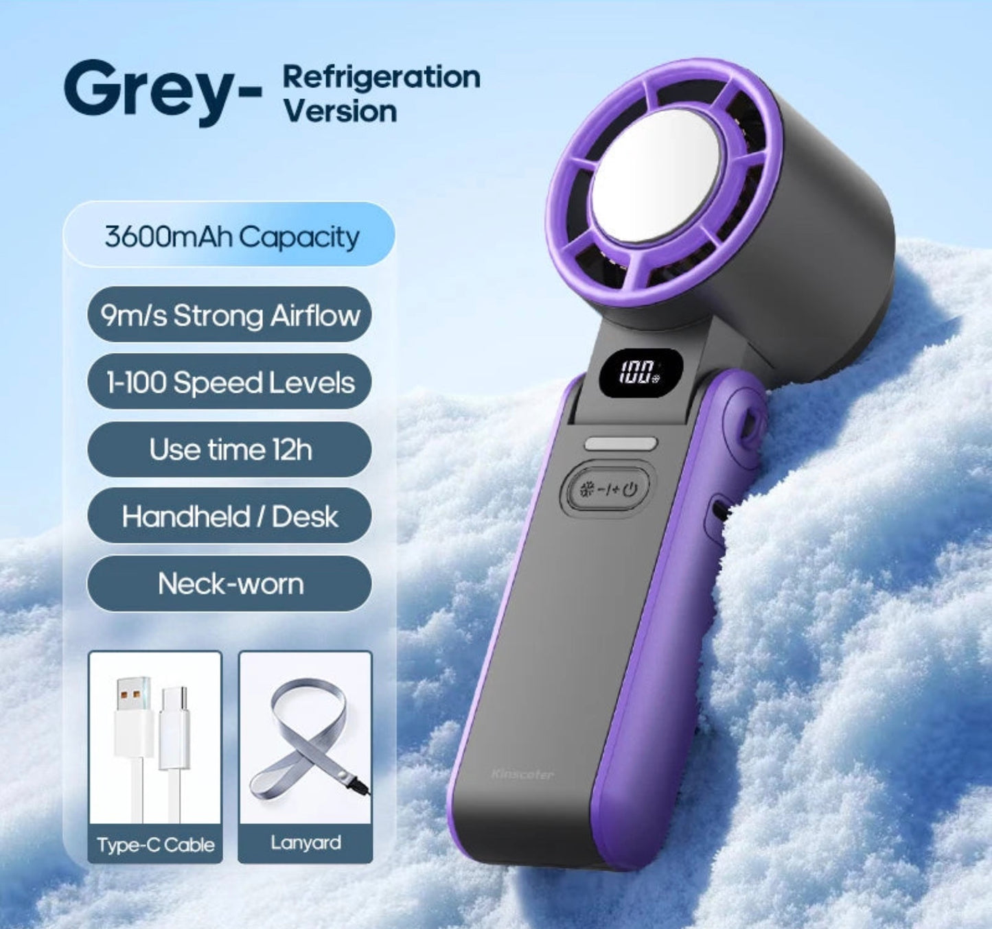 AirBreeze portable handheld fan