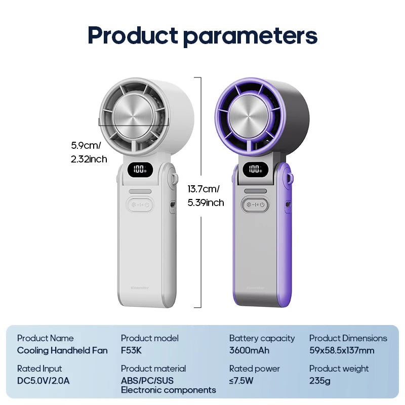 AirBreeze portable handheld fan